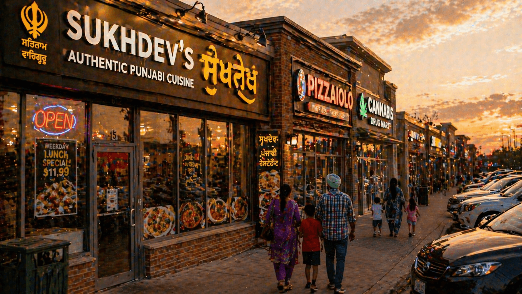 A Brampton restaurant scene illustrating the local landscape