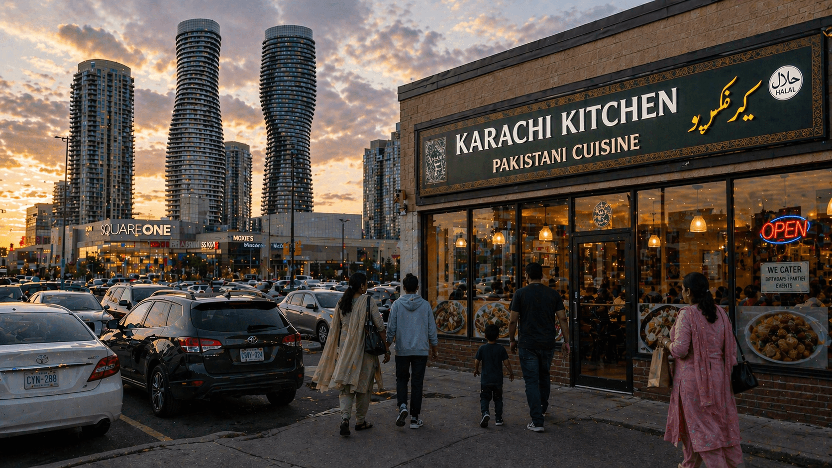 A Mississauga restaurant scene illustrating the local landscape