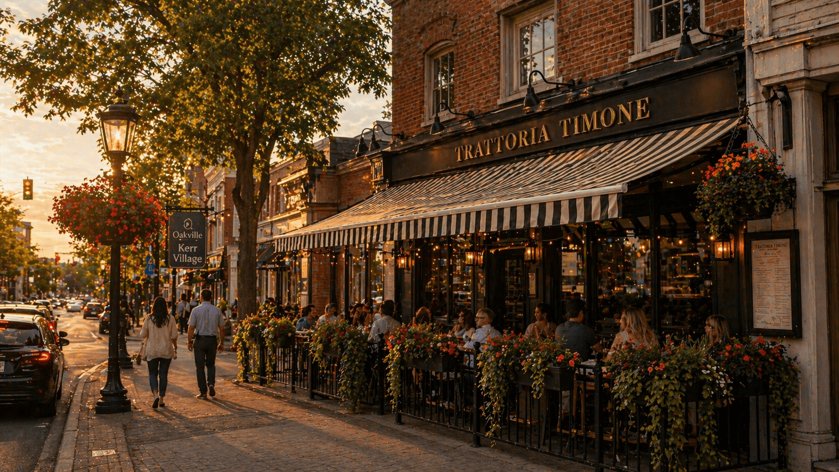 A Oakville restaurant scene illustrating the local landscape