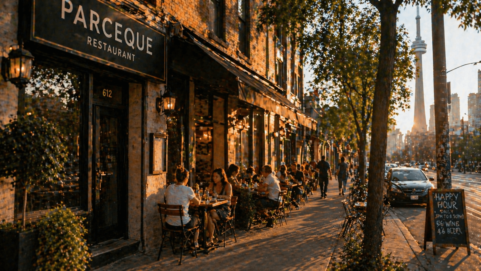 A Toronto restaurant scene illustrating the local landscape